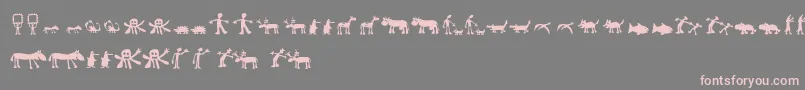 fuente Llhulluporo – Fuentes Rosadas Sobre Fondo Gris