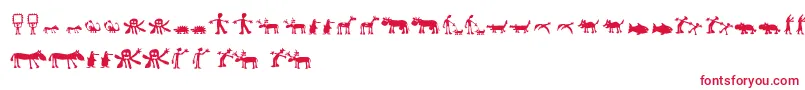Llhulluporo-Schriftart – Rote Schriften