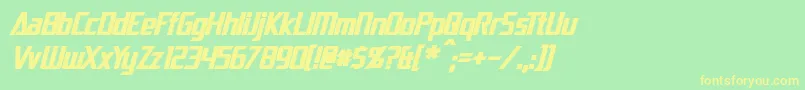 DaiAtlasBoldItalic Font – Yellow Fonts on Green Background