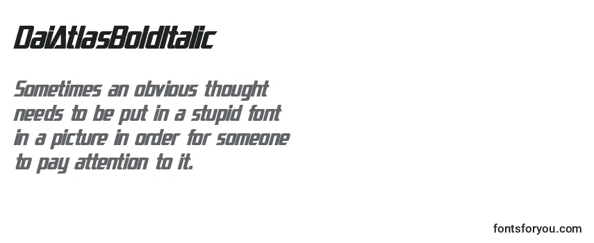 DaiAtlasBoldItalic Font