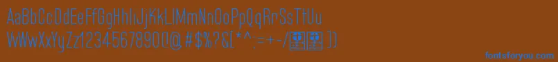 Шрифт BluefishLightDemo – синие шрифты на коричневом фоне