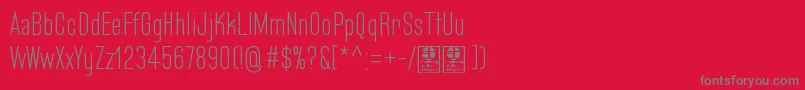 BluefishLightDemo-Schriftart – Graue Schriften auf rotem Hintergrund