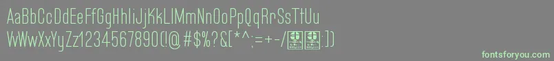 BluefishLightDemo Font – Green Fonts on Gray Background