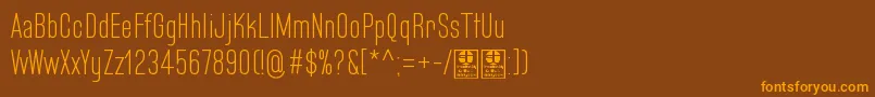 BluefishLightDemo Font – Orange Fonts on Brown Background