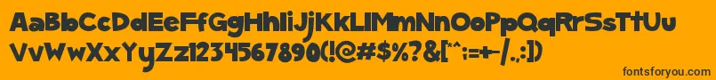 ScGumKids Font – Black Fonts on Orange Background