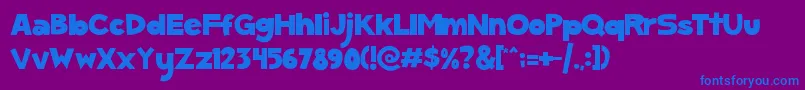 ScGumKids Font – Blue Fonts on Purple Background