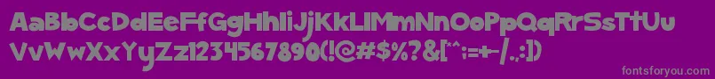 ScGumKids Font – Gray Fonts on Purple Background