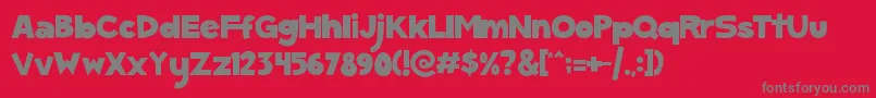 フォントScGumKids – 赤い背景に灰色の文字