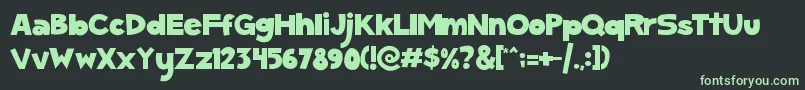 ScGumKids Font – Green Fonts on Black Background