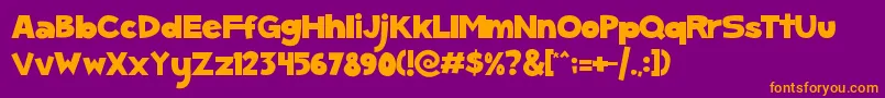 ScGumKids Font – Orange Fonts on Purple Background