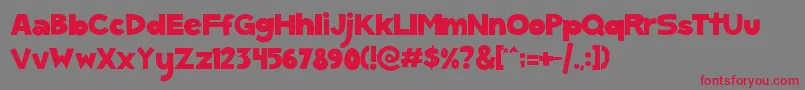 ScGumKids Font – Red Fonts on Gray Background