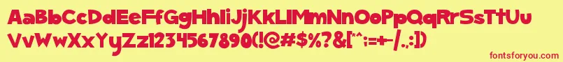 ScGumKids Font – Red Fonts on Yellow Background