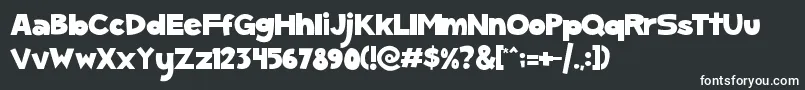 ScGumKids Font – White Fonts on Black Background