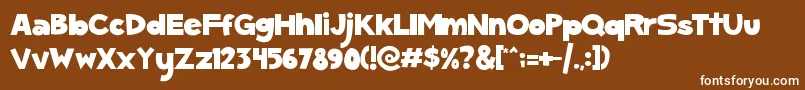 ScGumKids Font – White Fonts on Brown Background