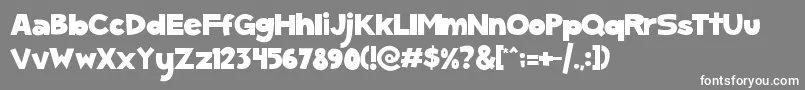 ScGumKids Font – White Fonts on Gray Background