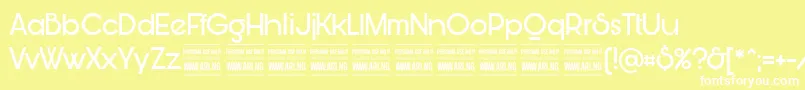 BunyaRegularPersonal Font – White Fonts on Yellow Background