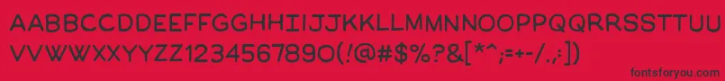 Manlymenbb Font – Black Fonts on Red Background