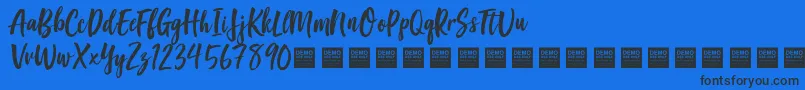 GoodVibesDemo Font – Black Fonts on Blue Background