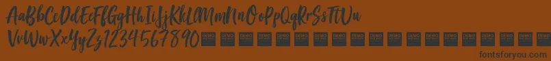 GoodVibesDemo Font – Black Fonts on Brown Background