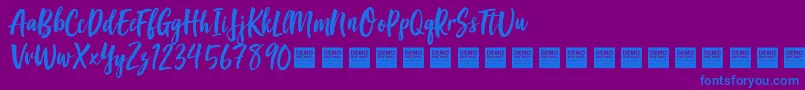 GoodVibesDemo Font – Blue Fonts on Purple Background