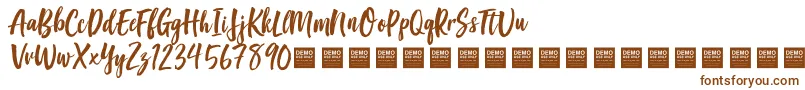 Шрифт GoodVibesDemo – коричневые шрифты на белом фоне