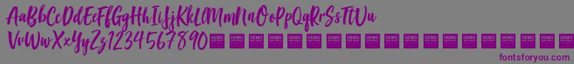 GoodVibesDemo Font – Purple Fonts on Gray Background