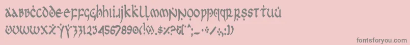 フォントFirstc – ピンクの背景に灰色の文字