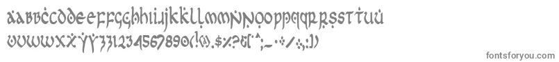 Firstc-fontti – harmaat kirjasimet valkoisella taustalla
