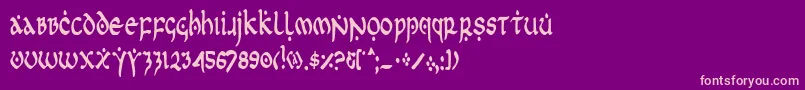 Firstc Font – Pink Fonts on Purple Background