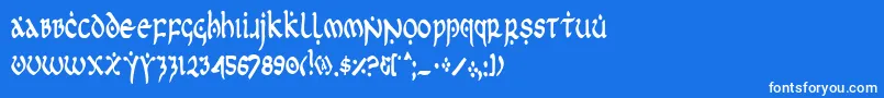 フォントFirstc – 青い背景に白い文字