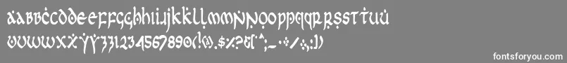 フォントFirstc – 灰色の背景に白い文字