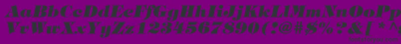 Шрифт TringlandHeavyItalic – чёрные шрифты на фиолетовом фоне