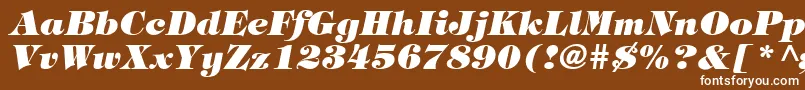 Шрифт TringlandHeavyItalic – белые шрифты на коричневом фоне