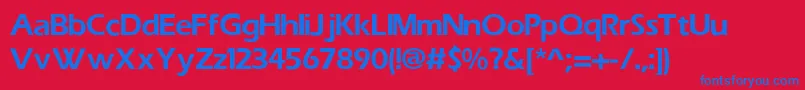 EricBlack Font – Blue Fonts on Red Background