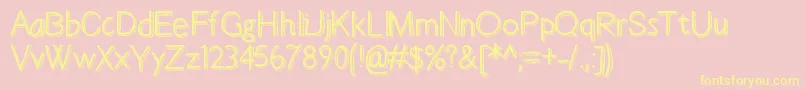 Bestdayever Font – Yellow Fonts on Pink Background