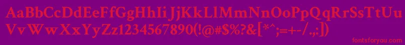 CrimsonTextBold Font – Red Fonts on Purple Background