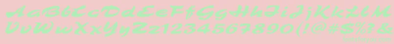 TamboRegular Font – Green Fonts on Pink Background