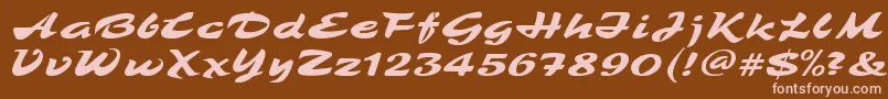 TamboRegular Font – Pink Fonts on Brown Background