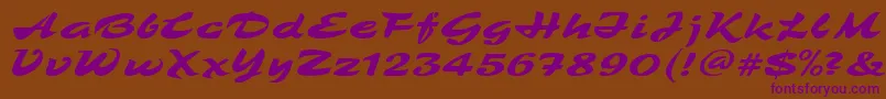 Шрифт TamboRegular – фиолетовые шрифты на коричневом фоне