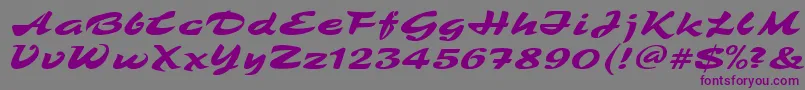 Police TamboRegular – polices violettes sur fond gris