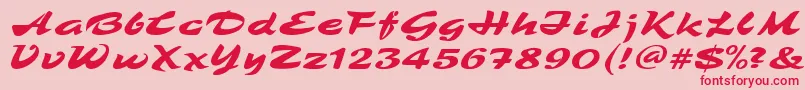 TamboRegular Font – Red Fonts on Pink Background