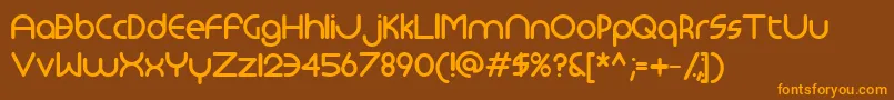More about Monoglyceride Demibold Font Monoglyceride Demibold Font – Orange Fonts on Brown Background