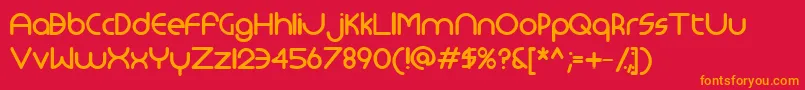 Monoglyceride Demibold Font – Orange Fonts on Red Background