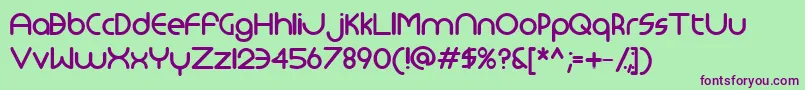 Monoglyceride Demibold Font – Purple Fonts on Green Background