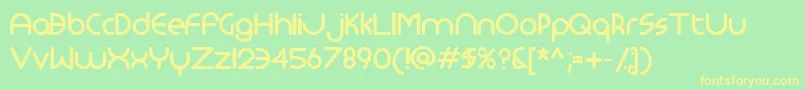 Monoglyceride Demibold Font – Yellow Fonts on Green Background