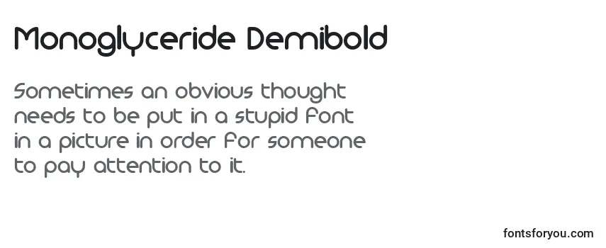 Monoglyceride Demibold-fontti