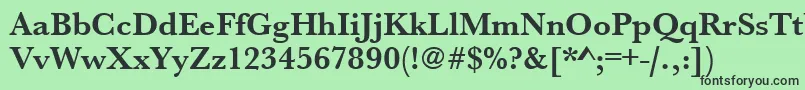 UrwbaskertBold Font – Black Fonts on Green Background