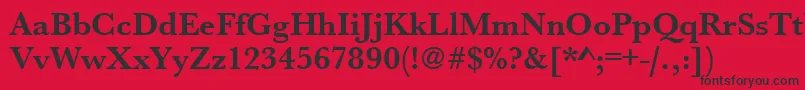 UrwbaskertBold Font – Black Fonts on Red Background