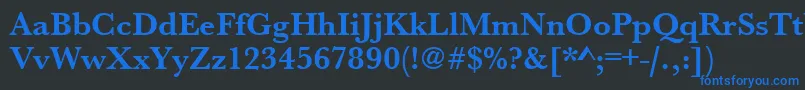 UrwbaskertBold Font – Blue Fonts on Black Background