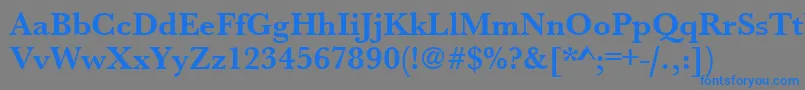 UrwbaskertBold Font – Blue Fonts on Gray Background